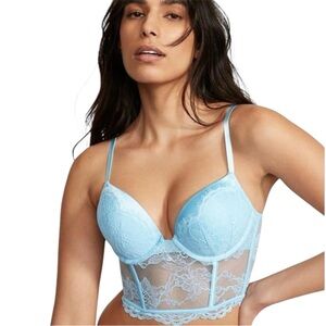 Victoria's Secret Light Blue Lace Bustier